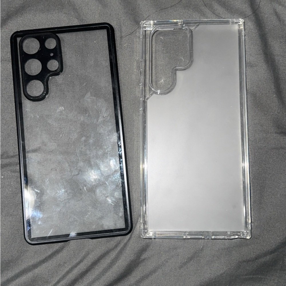 Transparent and Black Phone Case Set